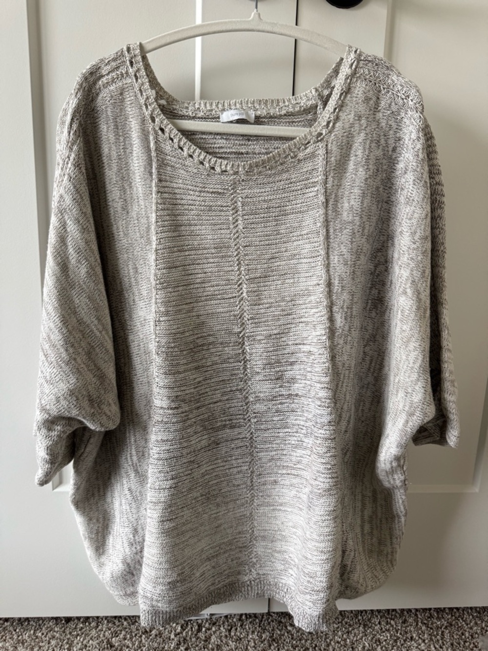 Pure Jill Oversized Relaxed Knit Women's Sweater - Light Heather Gray